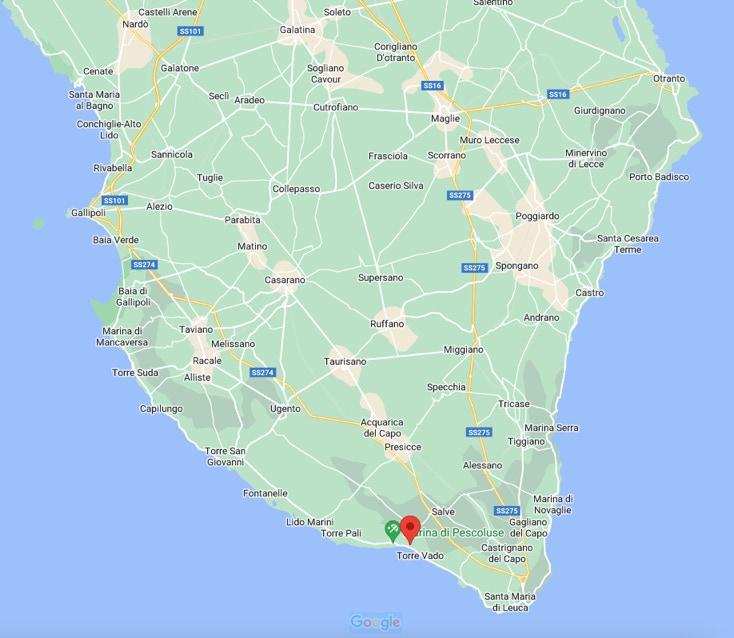 Mappa luogo casa vacanza villa marika